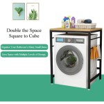 Wäschetrockner-Regal über der Waschmaschine, freistehend, für Frontlader, platzsparend, Badezimmer-Organisierer, robustes Design